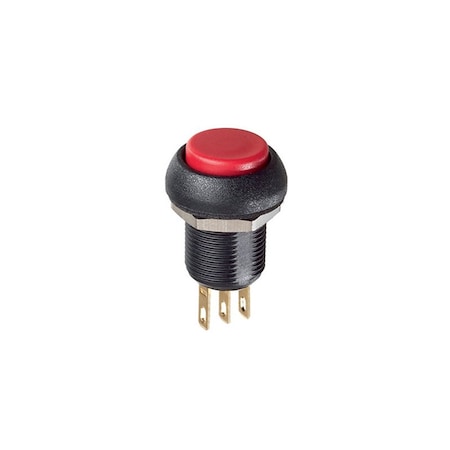 APEM INC Pushbutton Switch, Spdt, Momentary, 3A, 28Vdc, Quick Connect Terminal, Panel Mount IMP7Z462